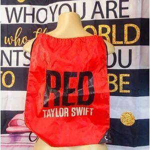 Red Taylor Swift drawstring bag